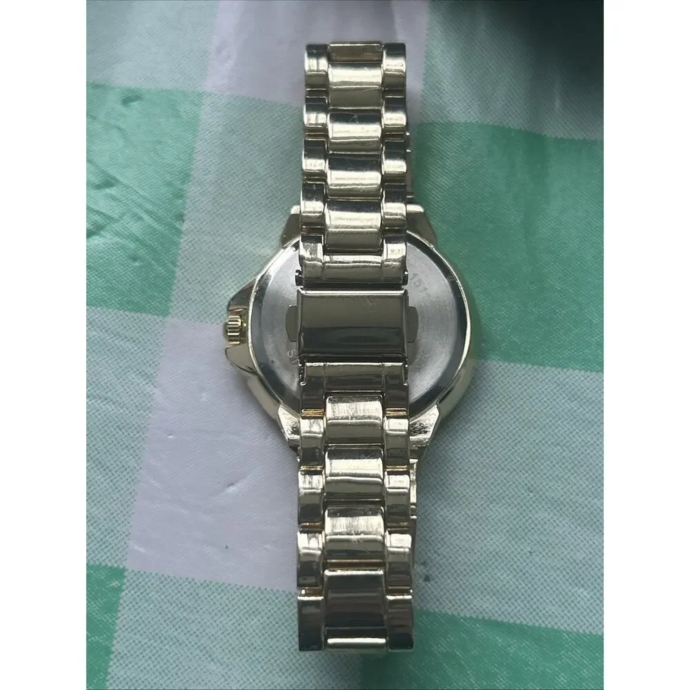 Gold Tone Blue Dial Women’s Quartz Watch